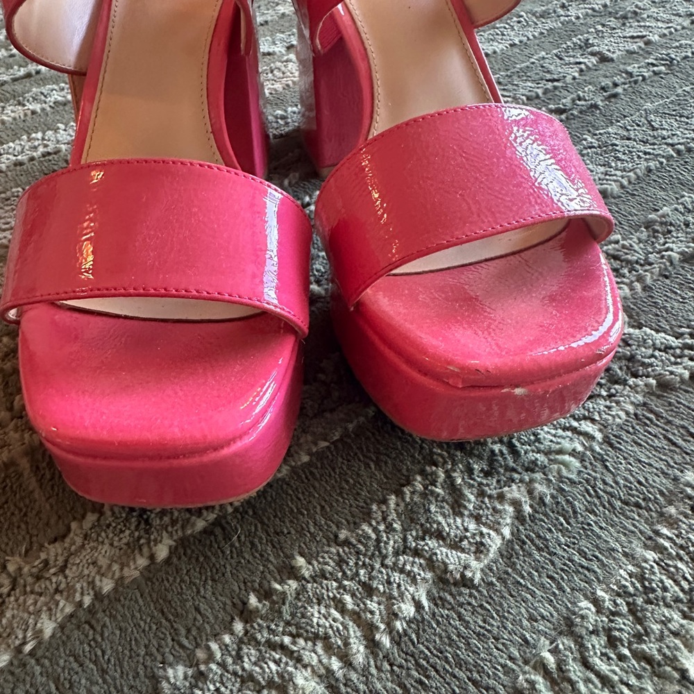 Urban Outfitters Pink/Fuschia Block Heel Sandals, Size 8/39 - Picture 6 of 7